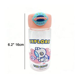Astronaut Cat Plastic Bottle 400ml-Pink