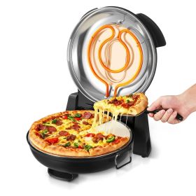VEVOR Pizza Oven, 12 in Electric Pizza Maker, 1200W Electric Pizzas Cooker with Cordierite Stone, 5-Mode Temperature Control