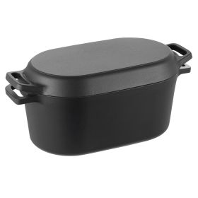 Enameled Cast Iron Dutch Oven, 3.5 Quart Pot with Lid and Dual Handles, Heavy-Duty Durable Cookware Pan, Oven Induction Compatible up to 500Â°F