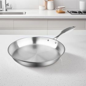 SOGA 22cm Stainless Steel Fry Pan â€“ Top Grade, Induction Compatible Frying Pan Skillet