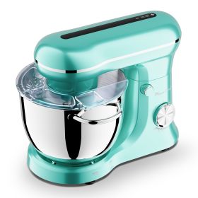 6QT & 5QT Dual Bowls Stand Mixer, 10 Speed Tilt-Head With Electronic Timer, Dough Mixer With Dishwasher Safe Stainless Steel Bowls, Dough Hook, Flat B